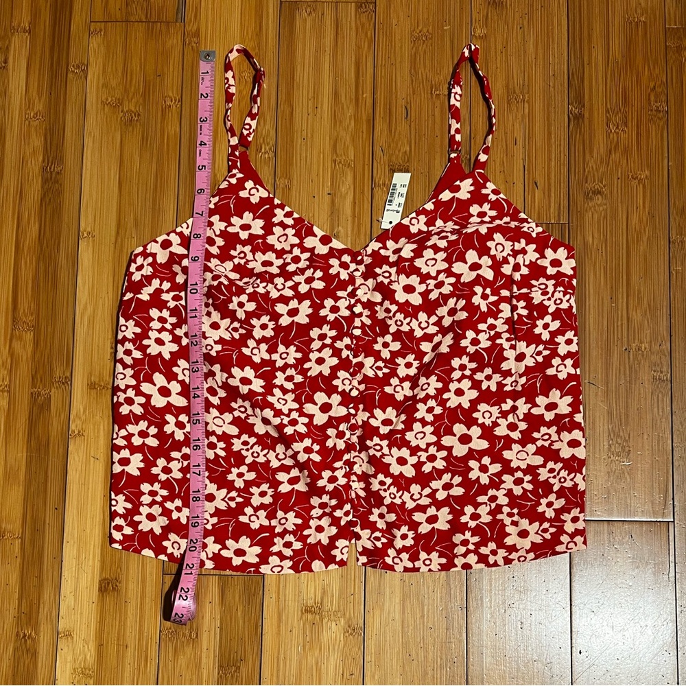 NWT Madewell Button Down Cami in Full Bloom Size 4 - Picture 4 of 13